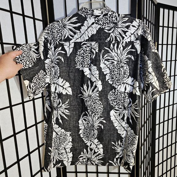 Black White Pineapple Vintage Hawaiian Aloha Days Inside Out Style (AS115) - Picture 4 of 5